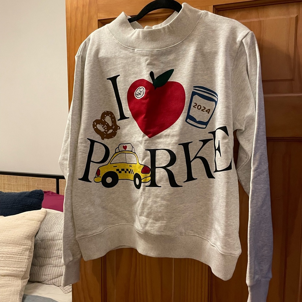 Parke gray nyc mock neck sweatshirt